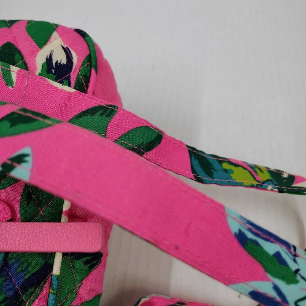 Vera Bradley Pink Floral Quilted Cotton Crossbody Bag 23304-J26 Adjustable strap - Picture 11 of 15
